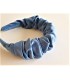 Sky Blue Satin Ruffle Hairband