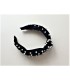 Navy Blue Pearl Knotted Hairband
