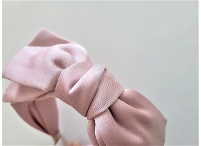 Pink Satin Knotted Hairband