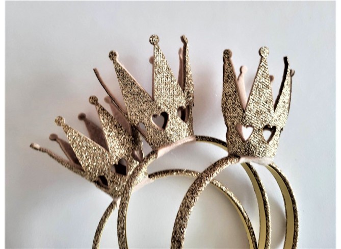 Gold Glitter Crown Hairband